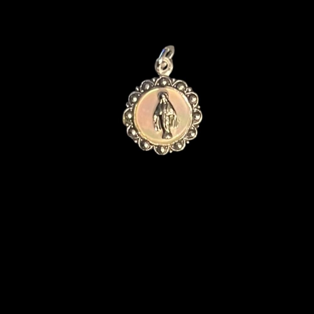 Vintage Germany Ges Gesch marked Religious Pendant